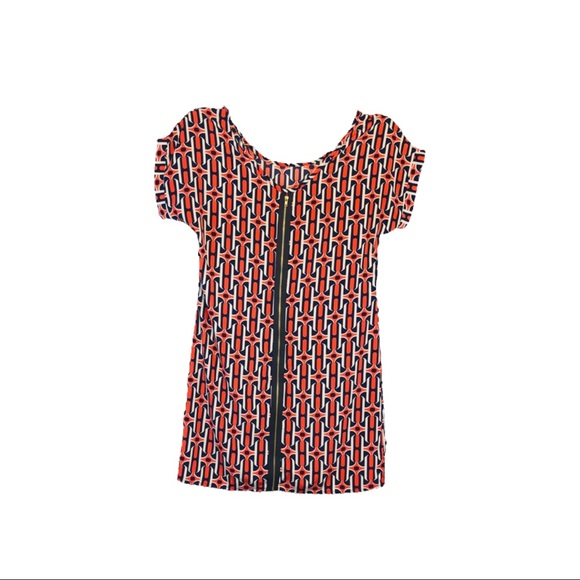 Blue Rain by Francesca’s Tunic Dress Back Zipper Scoop Neck Puff Sleeve Womens S - Picture 3 of 8